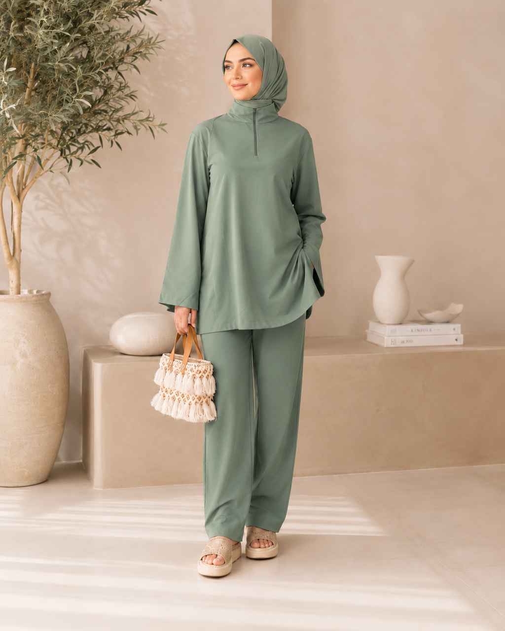 Burkini Modeste 2 Pièces – Tunique Longue & Pantalon